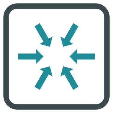 Kompakt oklar bir çerçeve içinde simge vektör