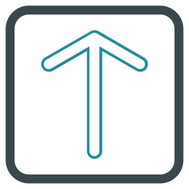 Vektör simgesi bir çerçeve içinde yukarı ok