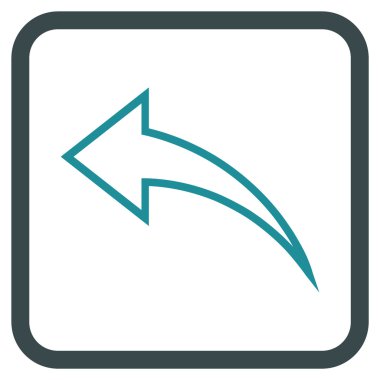 Vektör simgesi bir çerçeve içinde geri al