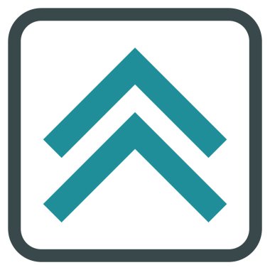 Vektör simgesi bir çerçeve içinde yukarı kayması