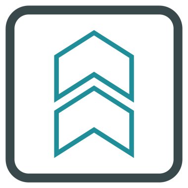 Vektör simgesi bir çerçeve içinde yukarı kayması