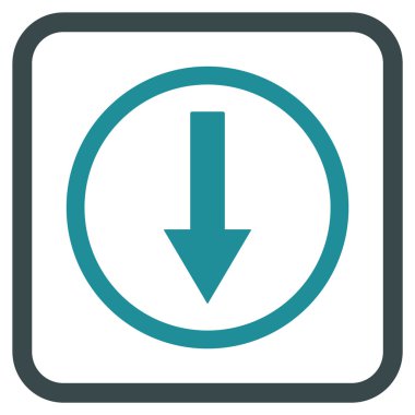 Bir çerçeve içinde yönlü ok vektör simgesi