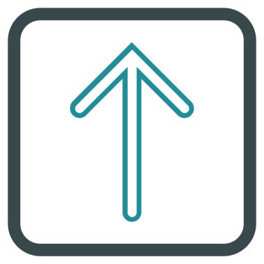 Vektör simgesi bir çerçeve içinde yukarı ok