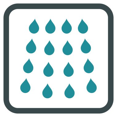 Damla vektör simgesi bir çerçeve içinde