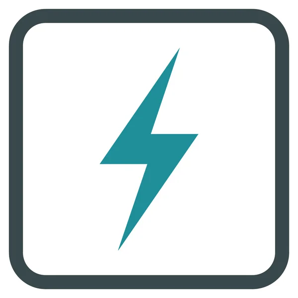 Elektriciteit Vector Icon In een Frame — Stockvector