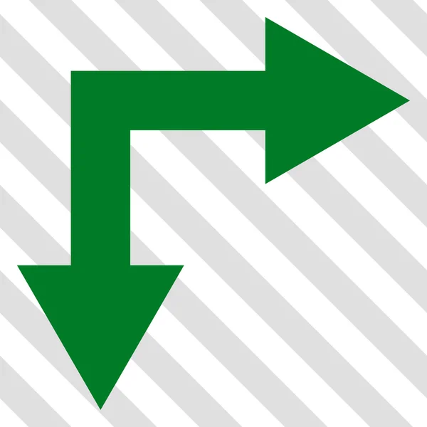 Bifurcation Arrow Right Down Glyph Icon