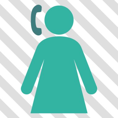 Arama kadın vektör simgesi