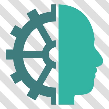 Cyborg dişli vektör simgesi