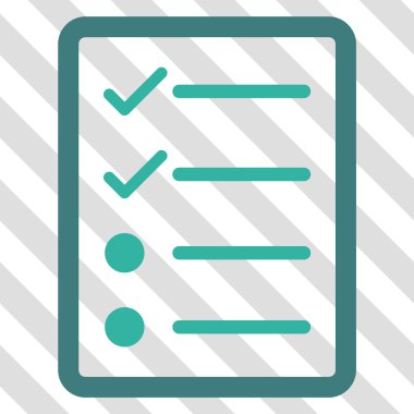 Denetim listesi sayfa vektör simgesi