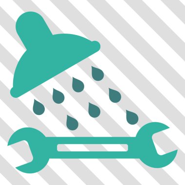 Duş sıhhi tesisat vektör simgesi