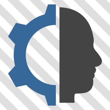 Cyborg dişli vektör simgesi