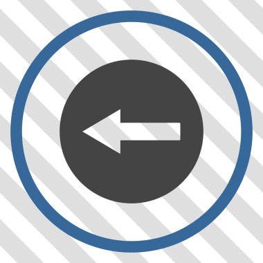 Sol ok vektör simgesi yuvarlak