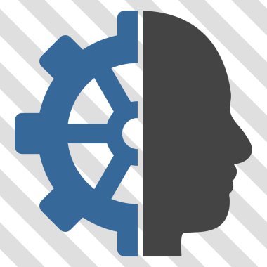 Cyborg dişli vektör simgesi