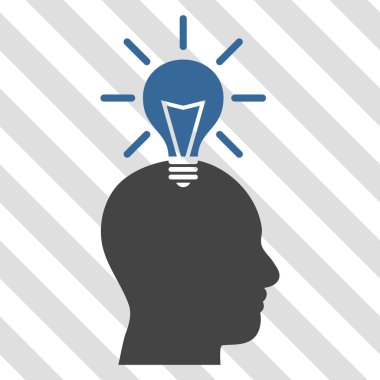 Dahi ampul vektör simgesi