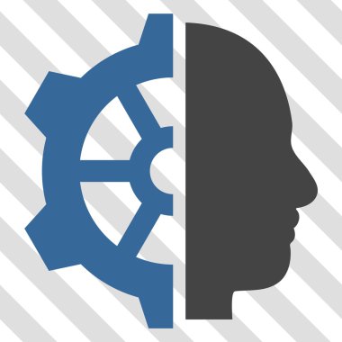 Cyborg dişli vektör simgesi