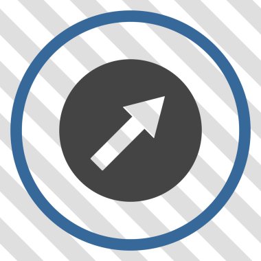 Yukarı sağ yuvarlak ok vektör simgesi