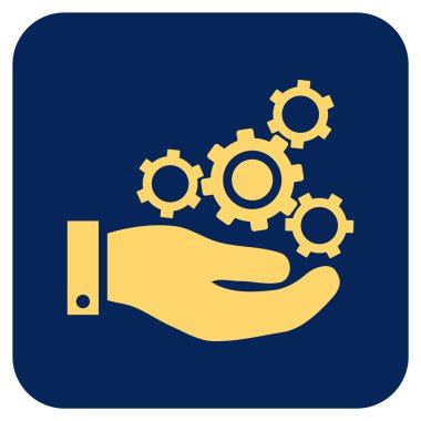 Vektör simge mekanik Servisi düz kare