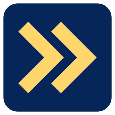 ÜST KRKT değil düz vektör simgesi kare