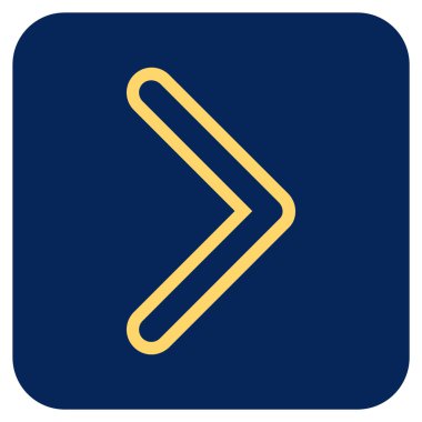 Ok ucu değil düz vektör simgesi kare