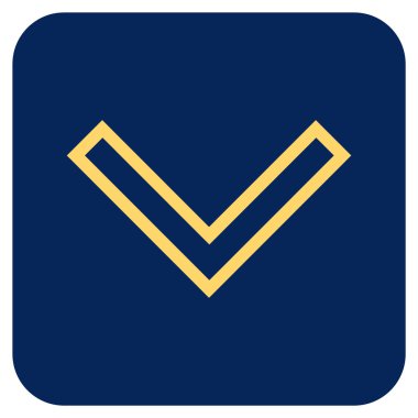 Vektör simge düz aşağı ok ucu kare