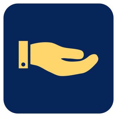 El düz kare vektör simgesi