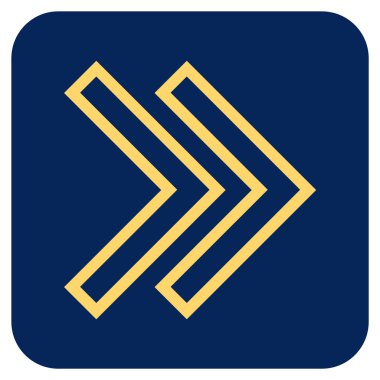 ÜST KRKT değil düz vektör simgesi kare