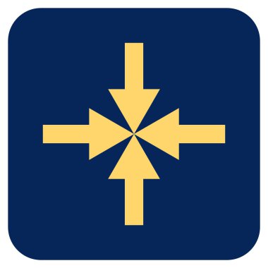 Oklar düz kare vektör simge sıkıştırmak