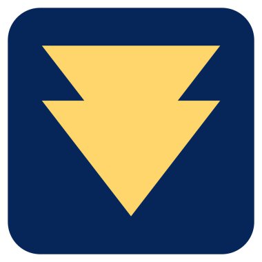 Düz kare vektör simgesi taşı