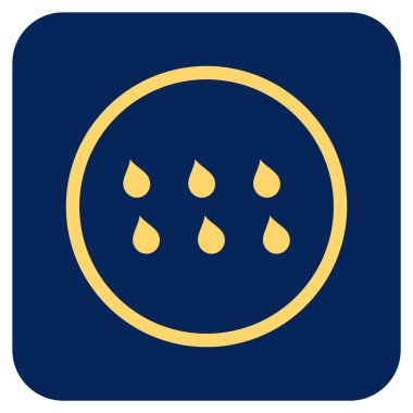 Damla düz kare vektör simgesi