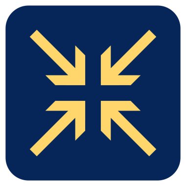 Oklar düz kare vektör simge collide