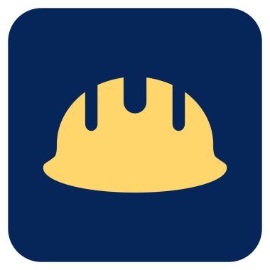 Oluşturucu işçisi düz kare vektör simgesi