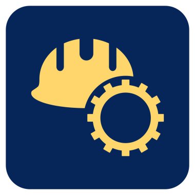 Geliştirme işçisi düz kare vektör simgesi