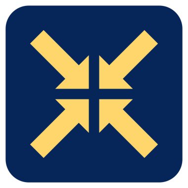 Basınç oklar düz kare vektör simgesi