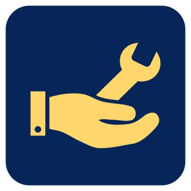 Vektör simge Onarım Servisi düz kare