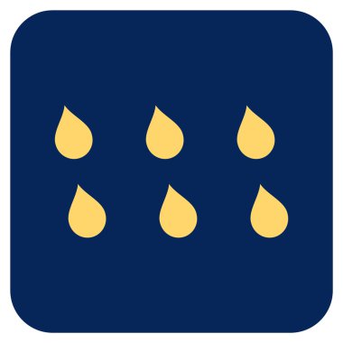 Damla düz kare vektör simgesi