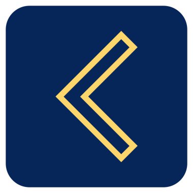 Vektör simge düz sol ok ucu kare