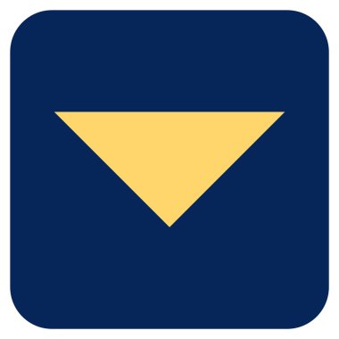 Vektör simge düz aşağı ok ucu kare