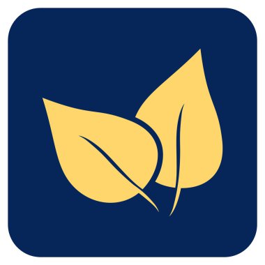 Flora Bitki düz kare vektör simgesi