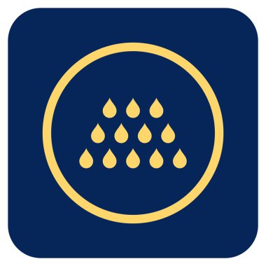 Damla düz kare vektör simgesi