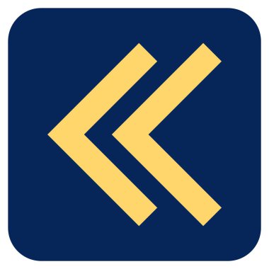 Sol düz kare vektör simge vardiya