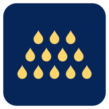 Damla düz kare vektör simgesi