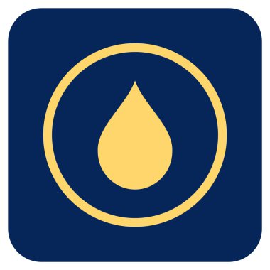 Düz kare vektör simge damla