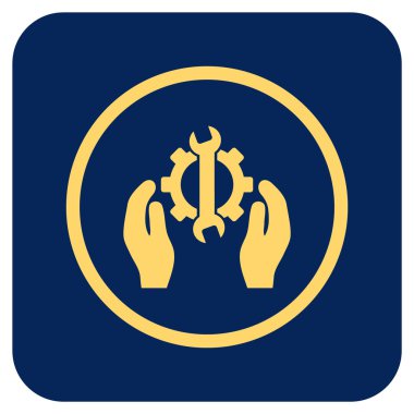 Vektör simge Onarım Servisi düz kare