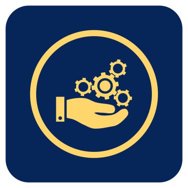 Vektör simge mekanik Servisi düz kare