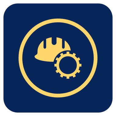 Geliştirme işçisi düz kare vektör simgesi