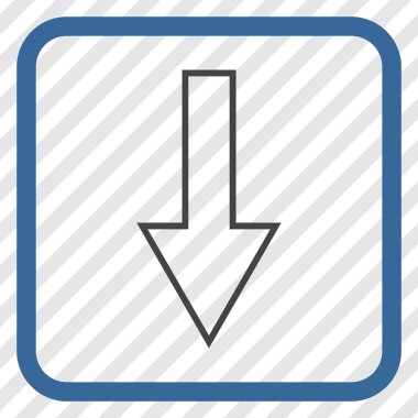 Vektör simgesi bir çerçeve içinde aşağı ok