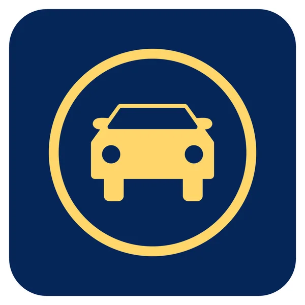 Car Flat Squared Vector Icon — Stock Vector