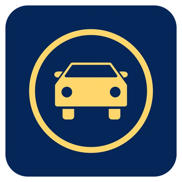 Car Flat Squared Vector Icon — Stock Vector