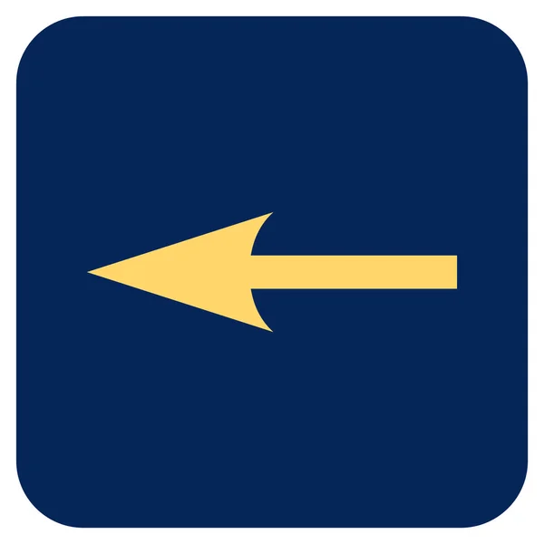 Flecha aguda izquierda plana cuadrada Vector icono — Vector de stock