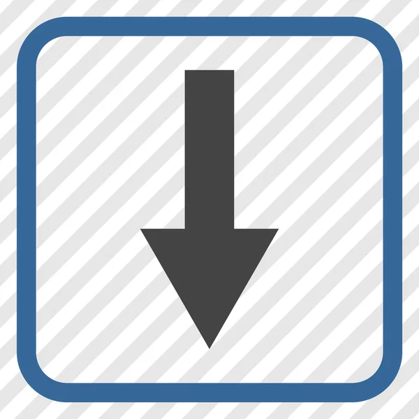 Pil ner vektor ikonen i en ram — Stock vektor